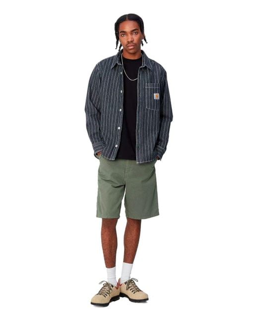 Carhartt Green Single Knee Park Bermuda Shorts for men