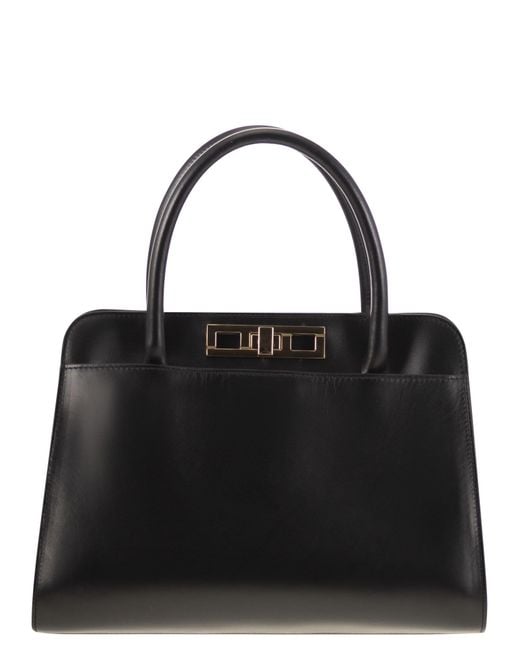 Fabiana Filippi Black Medium Handbag With Metal Accessory