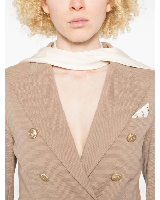 Circolo 1901 Natural Cotton Double-Breasted Jacket