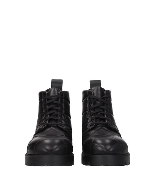 Bottega Veneta Black Stivaletti Uomo Pelle Nero for men