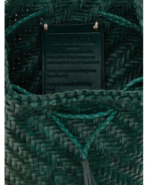 Dragon Diffusion Green 'Pompom Double Jump' Bucket Bag