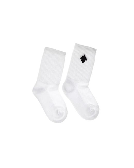Marcelo Burlon White Logo Cross High Socks