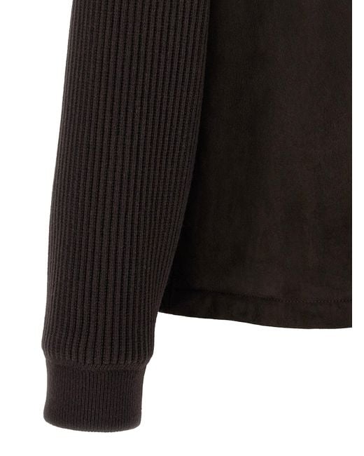 Brioni Suede Bomber Jacket in Black für Herren