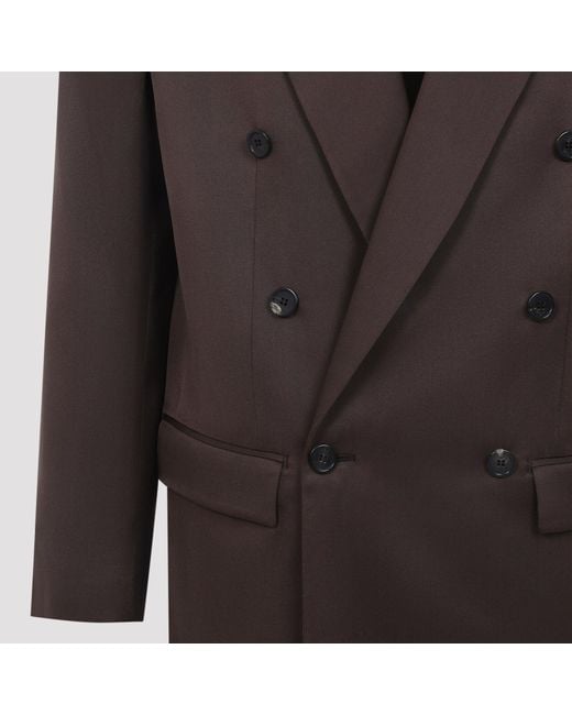 Saint Laurent Double Brestaed Jacket in het Brown voor heren