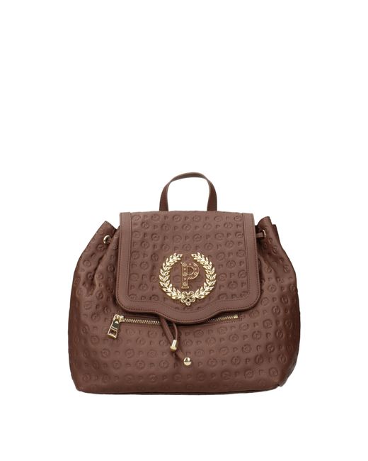 Pollini Brown Zaini E Marsupi Donna Pelle Marrone/Terra