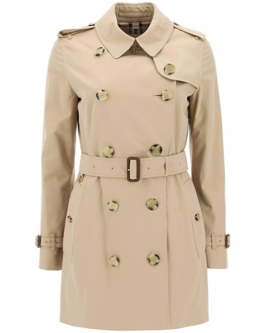 Burberry Natural Short Kensington Heritage Trench Coat