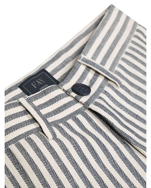 Fay Gray Striped Pants