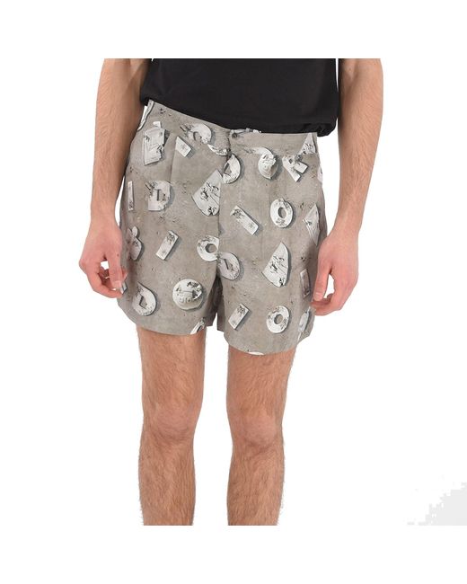 Dior Geprinte Shorts in het Gray voor heren