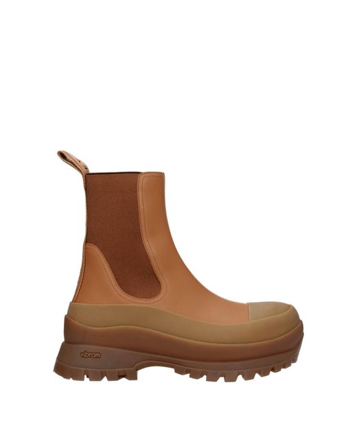 Stella McCartney Brown Stivaletti Vibram Donna Eco Pelle Marrone/Biscotto for men