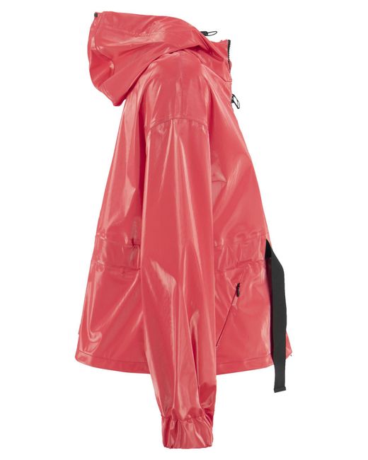 Herno Red Laminar Jacket With Hood