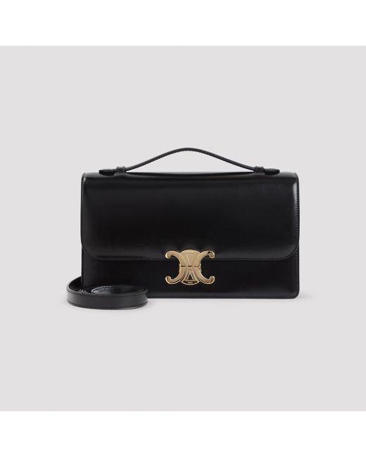 Céline Black Triomphe Medium Folio