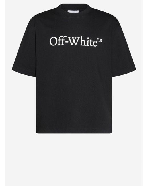 Off-White c/o Virgil Abloh Black Cotton T Shirt With Logo for men