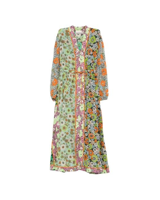 ALÉMAIS White Blossom Spliced Dress