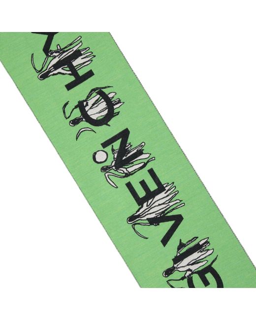 Givenchy Logo Wollen Sjaal in het Green