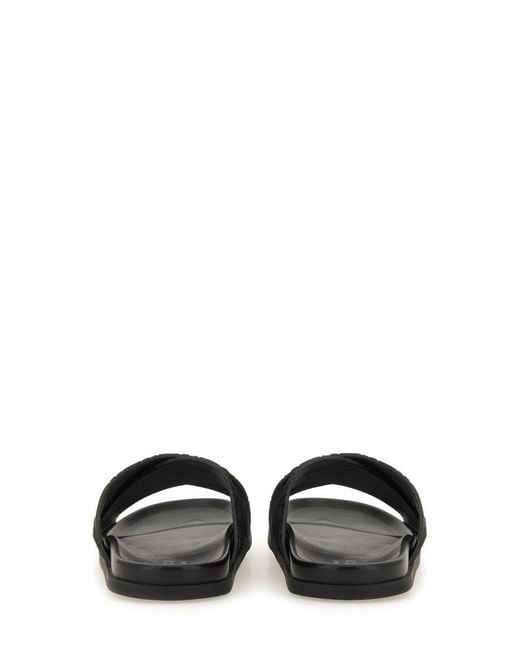 Gucci Black Sandal Slider With Gg Pattern for men