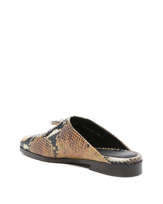 McQueen Brown Leather Slippers