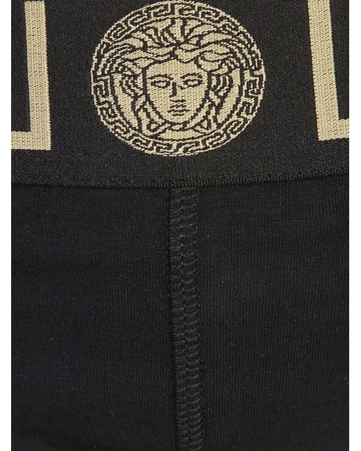 Versace Black Set Of 3 Greca Medusa Head Briefs