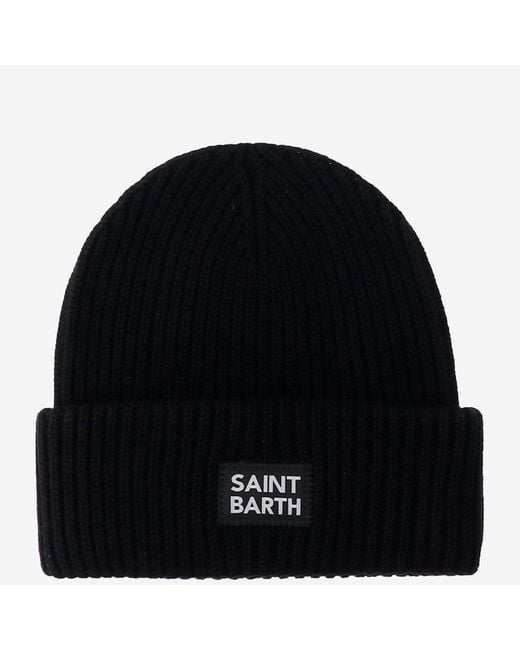 Mc2 Saint Barth Wool Blend Mütze mit Logo in Black für Herren