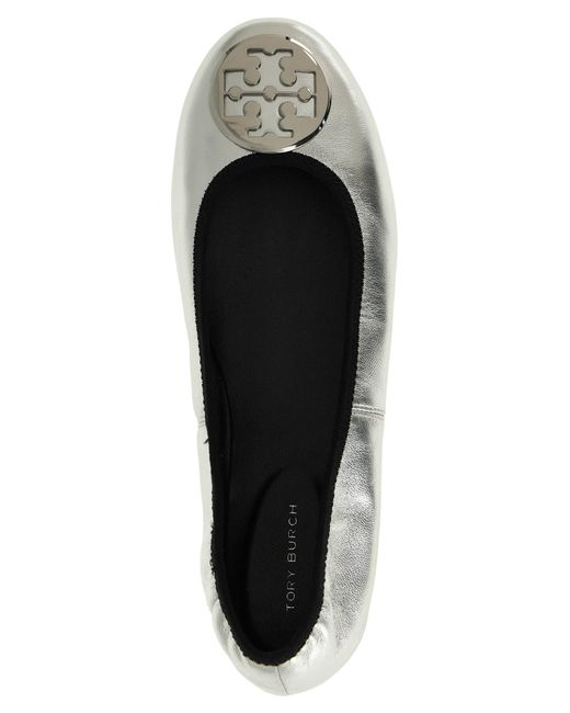 Tory Burch White 'Reva Travel' Ballet Flats
