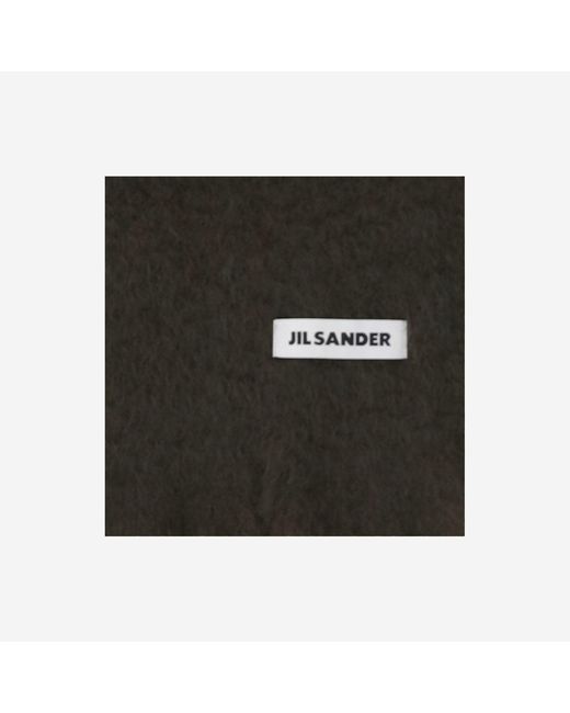 Jil Sander Black Mohair Blend Scarf