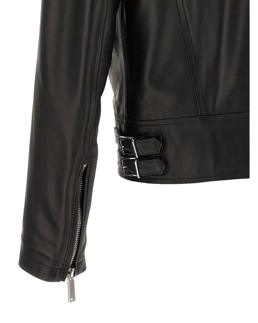 DSquared² Bikerjacke aus Leder in Black für Herren