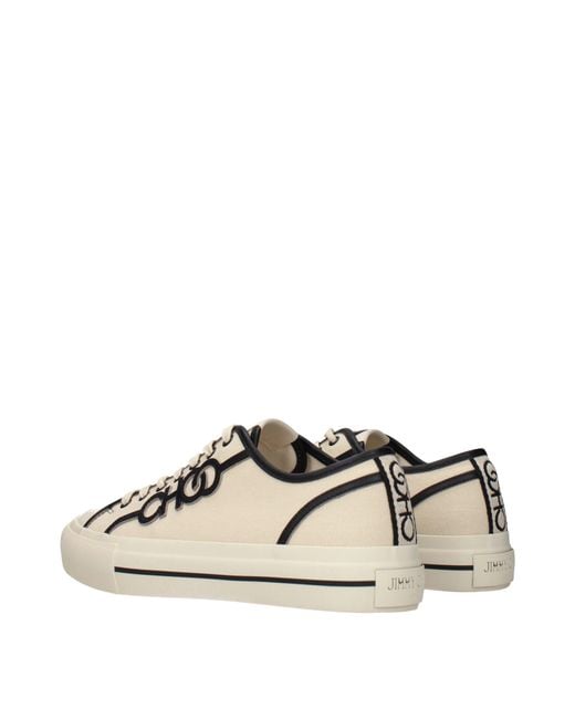 Jimmy Choo Natural Fenix Sneakers Fabric/Ecru
