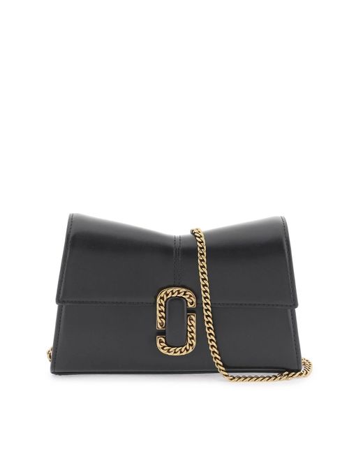 La mini bolso de hombro con billetera de la cadena St. Marc Marc Jacobs de color Black