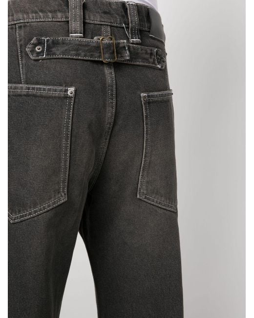 Winnie NY Black Logo-Patch Regular Jeans for men