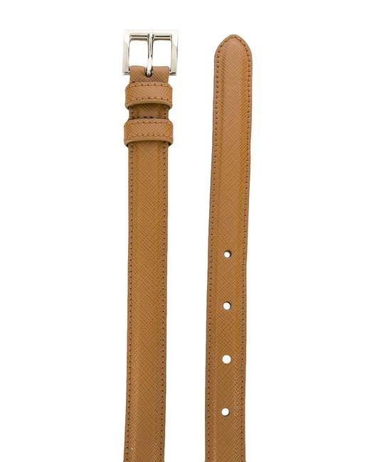 Prada Natural Logo Buckle Belt