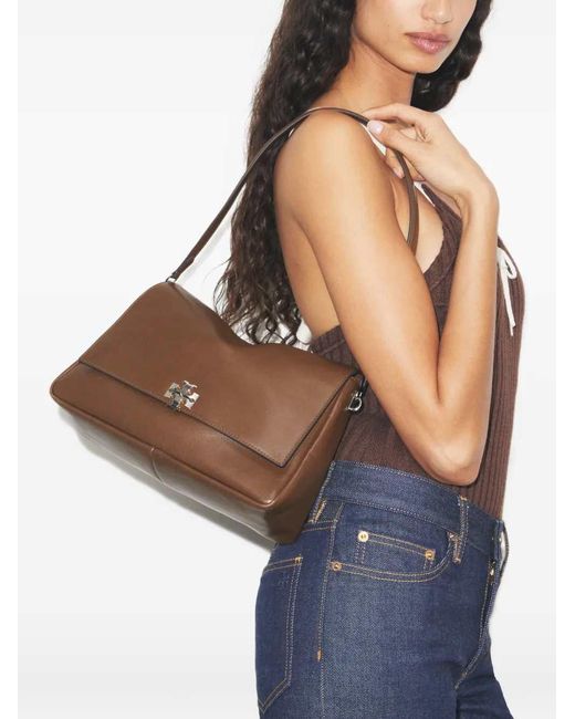 Tory Burch Brown Charlie Shoulder Bag