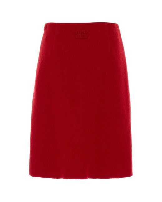 Miu Miu Red Skirts