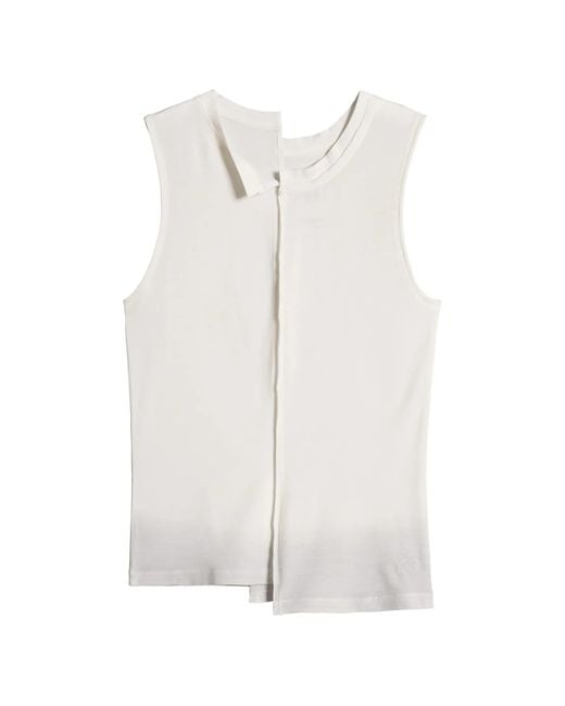 Y-3 White W Knit Dd Tank