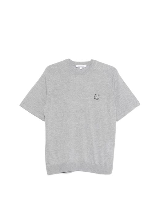 Maison Kitsuné Gray Logo T-Shirt