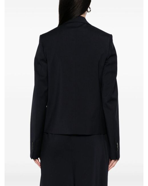Loewe Black Wool Single-Breasted Jacket