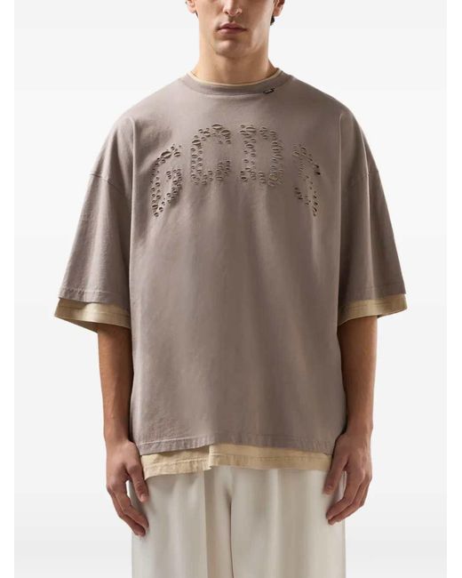 Gcds Gray Logo T Shirt