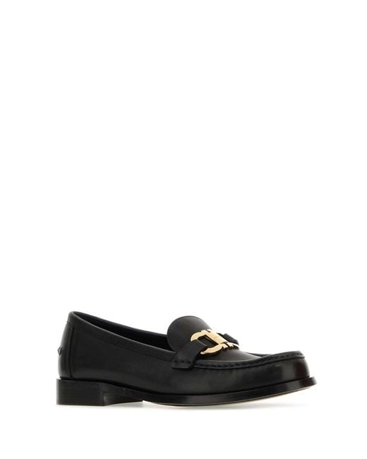 Ferragamo Black Solid Maryan Loafers