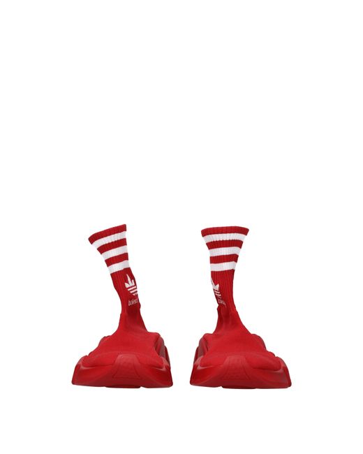 Balenciaga Red Sneakers Adidas Speed Donna Tessuto Rosso/Bianco