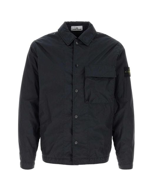 Stone Island Blue Midnight Nylon Jacket