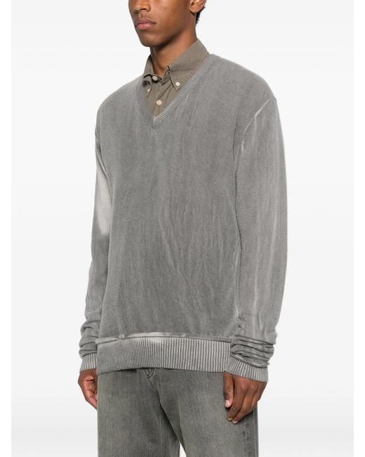 Our Legacy Gray Parallel V Neck
