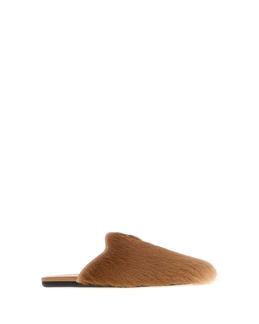 Prada Brown Slip On Slides