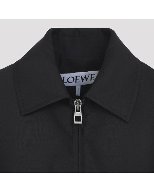 Chaqueta con cinturón Loewe de color Black