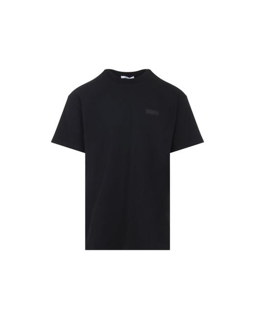Givenchy Black Paris Gros Grain Cotton T-Shirt