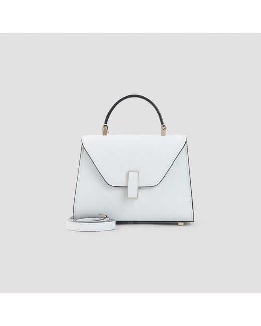 Valextra White Mini Leather Handbag