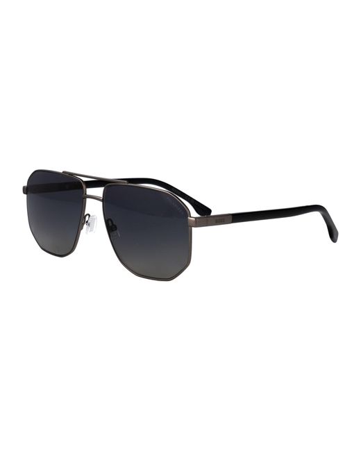 Boss Blue Hugo Matte Dark Ruthenium Steel Sunglasses for men