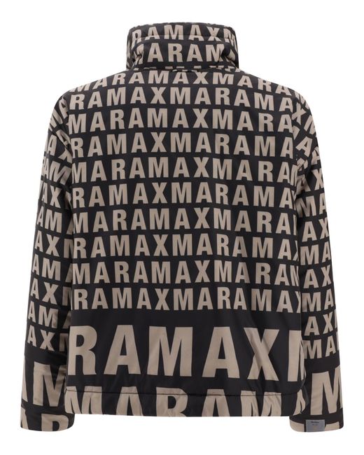 Max Mara The Cube Black "Bilogo" reversible Jacke in wasserfestem technischer Leinwand
