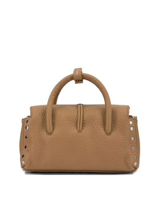 Zanellato Brown Dotta Centauro Baby Kleine Lederhandtasche