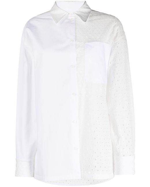 KENZO Broderie Anglaise Blouse in het White