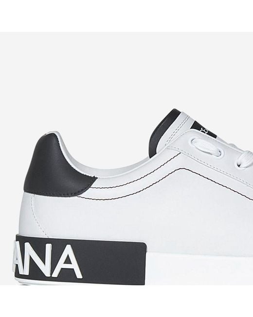 Dolce & Gabbana White Sneakers Portofino Calf Leather