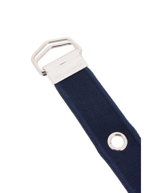Dolce & Gabbana "logo Tape Belt In Ribbon in het Blue voor heren