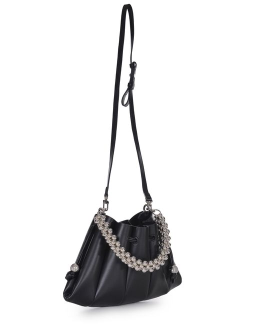 THEMOIRÈ Themoirè "dafne" Tas Gemaakt Van Eco -leer. in het Black